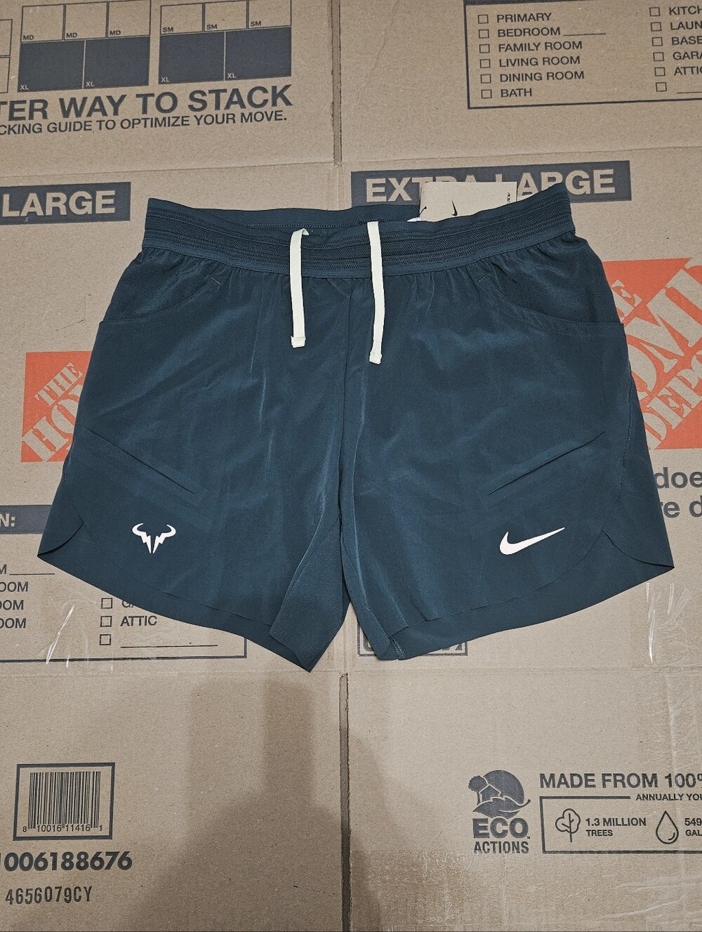 Nike Dri Fit Adv Rafa Nadal Tennis Green Shorts